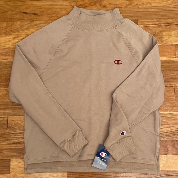 Champion Tan Brown Warm Turtleneck Sweatshirt - Picture 7 of 15